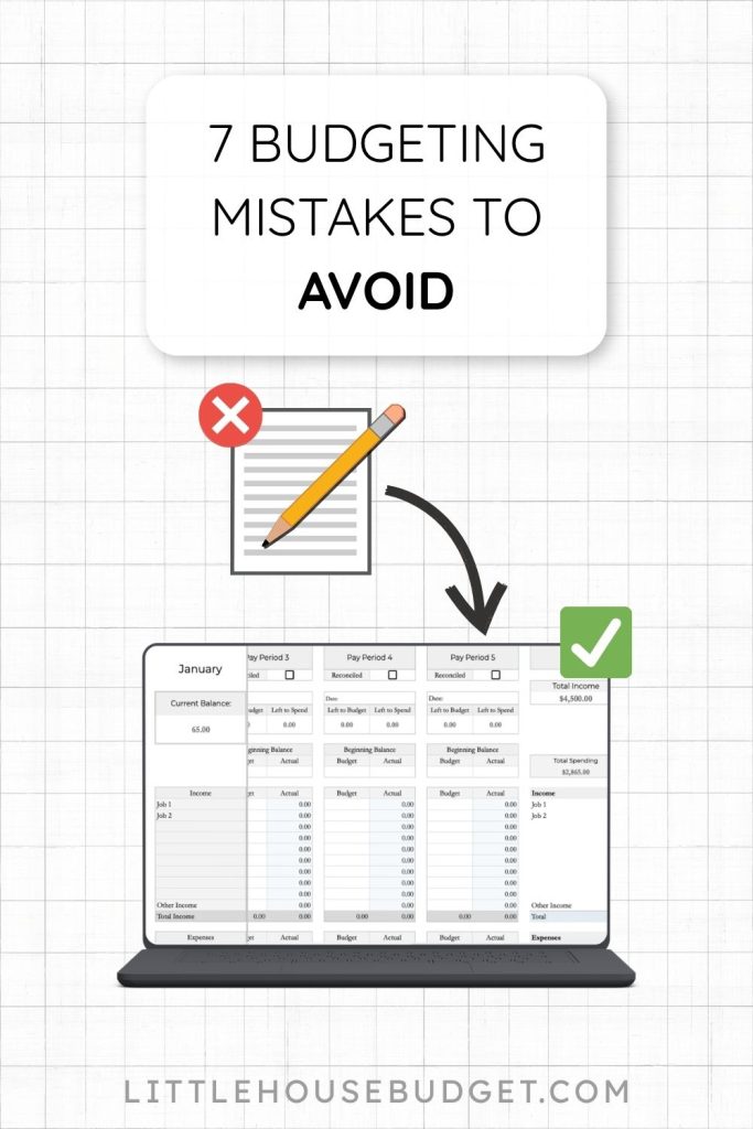 budget mistakes paper budget vs budget spreadsheet template
