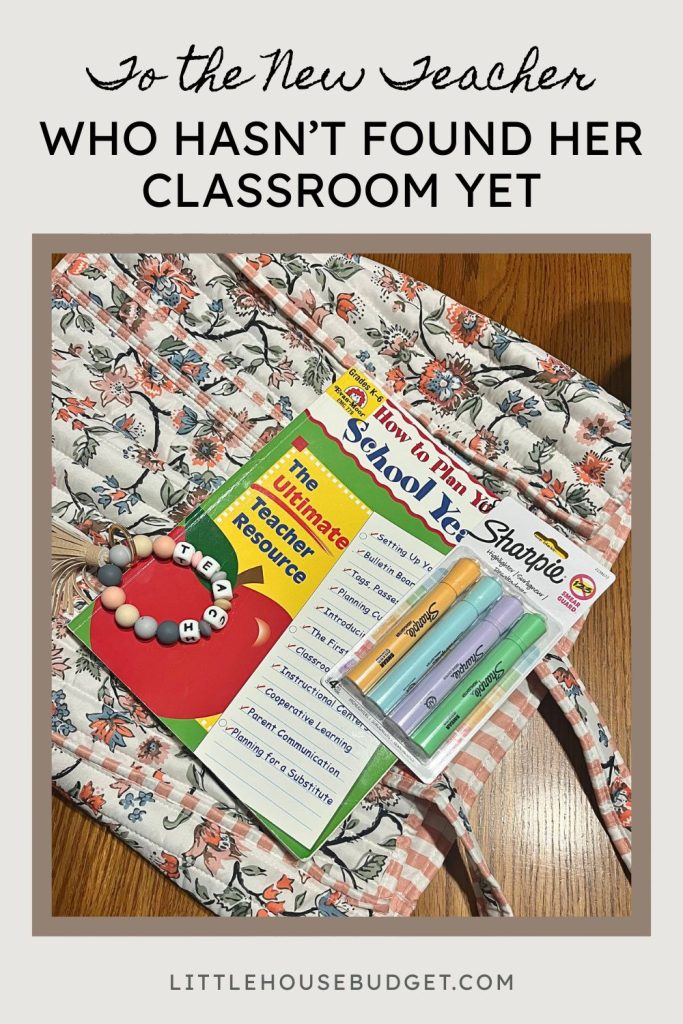 Teacher without a Classroom Pins (1) teacher bag with book, highlighters, and teach keychain holder