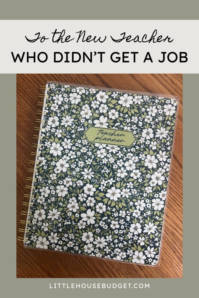 new teacher who didn't get a job letter