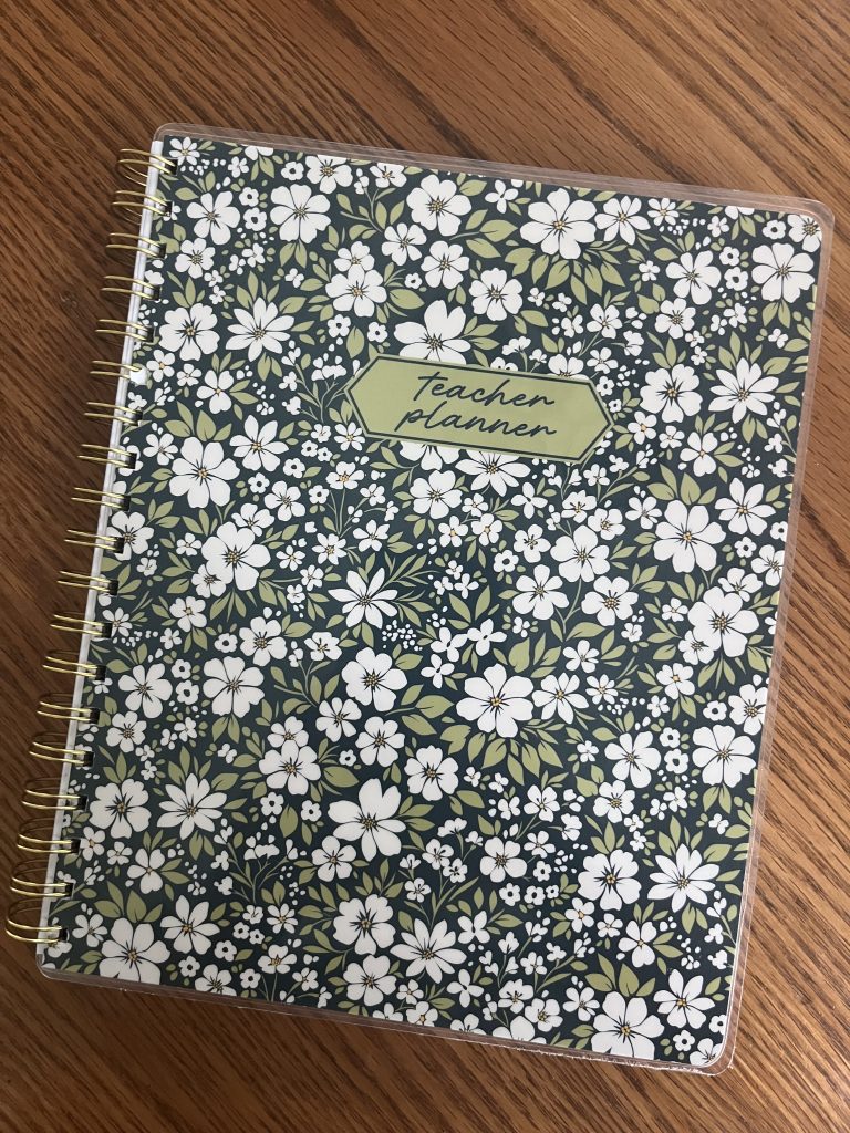 floral Walmart teacher planner